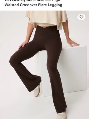 OFFLINE Aerie High-Waist Crossover Flare Leggings